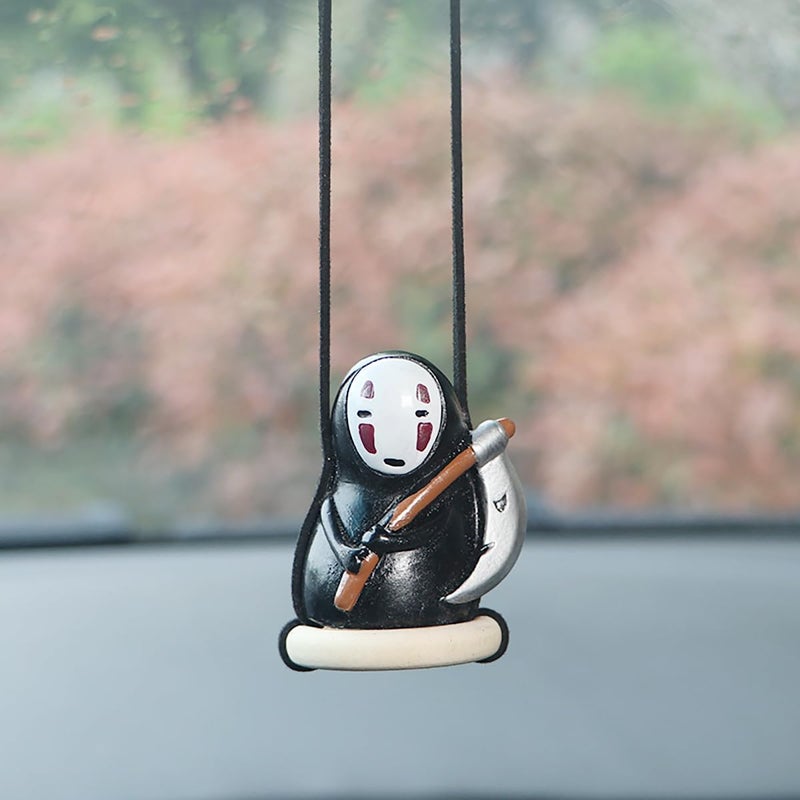 WYJS Funny Anime Car Accessories of No Face Man Car Pendant Hanging Swing, for Car Rear View Mirror Accessories - Image 4
